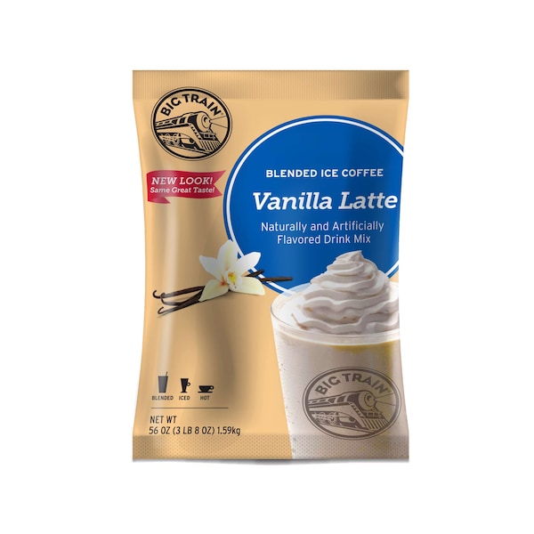 Big Train Big Train Vanilla Latte Blended Ice Coffee Mix 3.5lbs, PK5 BT